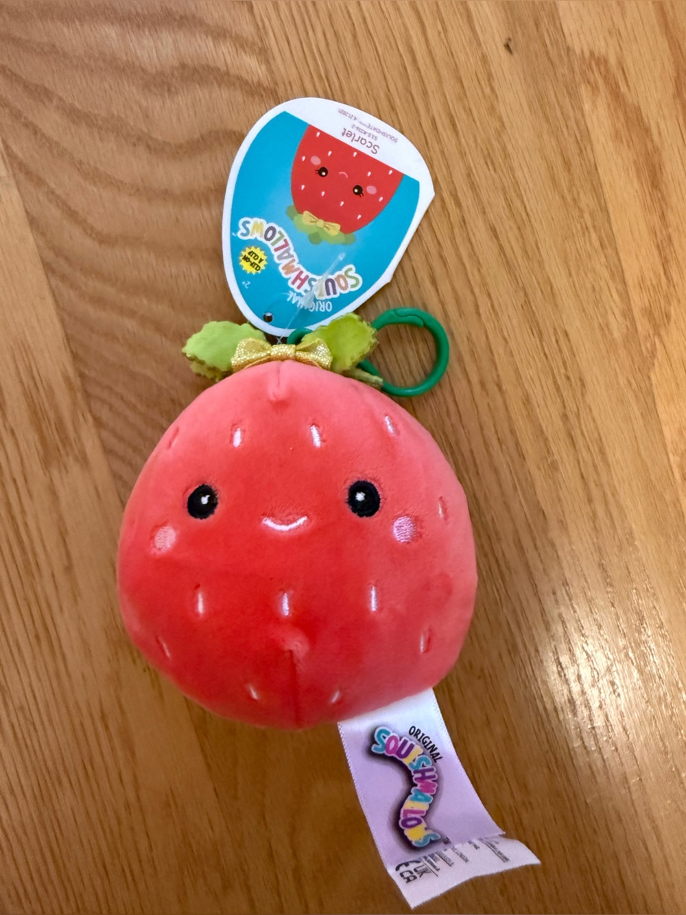 Squishmallows SCARLET the STRAWBERRY 3" Clip On PLUSH new